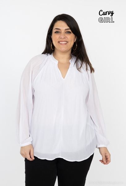 Picture of PLUS SIZE CHIFFON PLAIN TOP